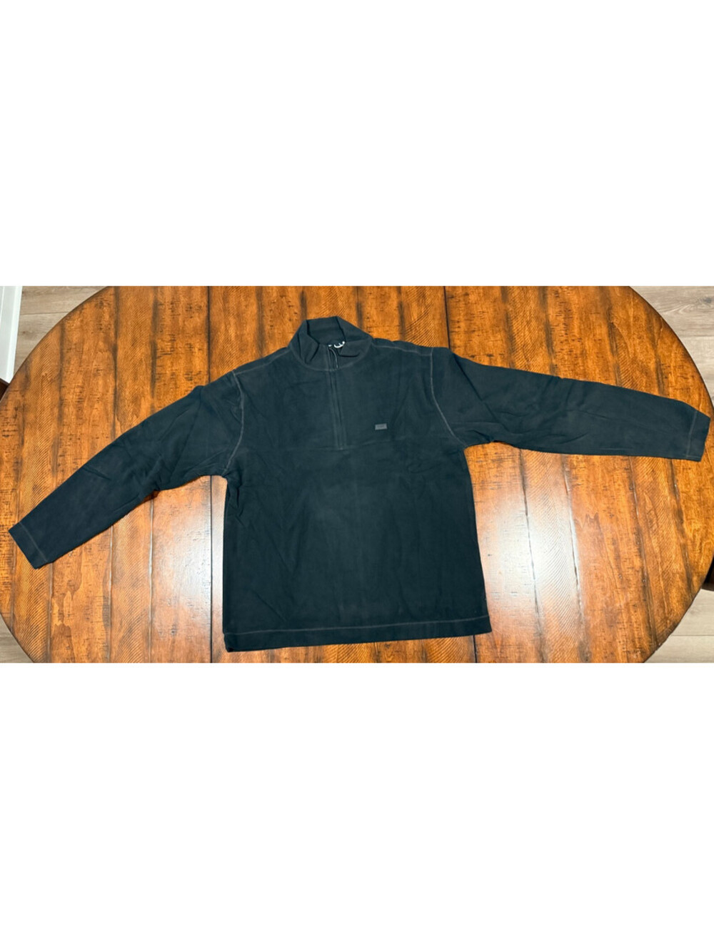 RAINS Addis Fleece Half Zip Pullover Black Lightweight Quarter Zip - Unisex XL